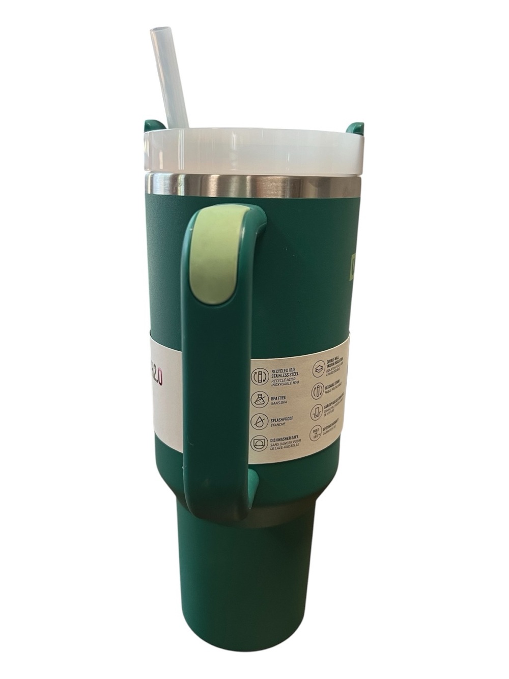 Stanley Flowstate Quencher H2.0 Tumbler Green 40 oz New - Picture 2 of 5